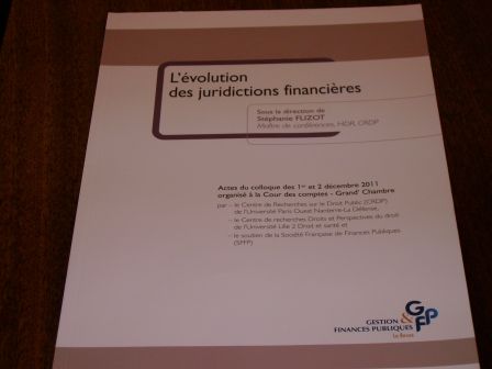 Actes "L'Evolution des Juridictions financières"