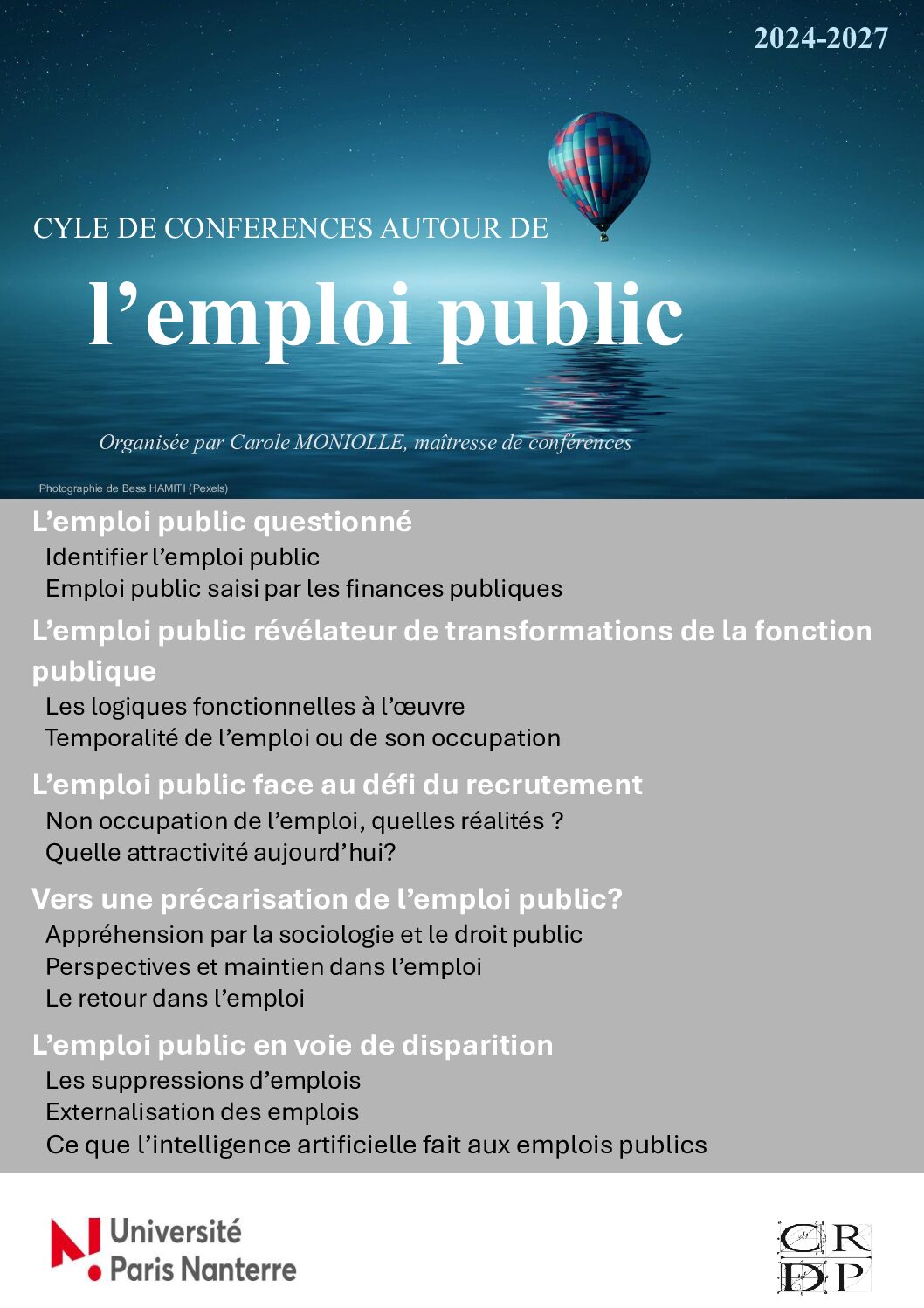 Cycle de conférences sur l’emploi public