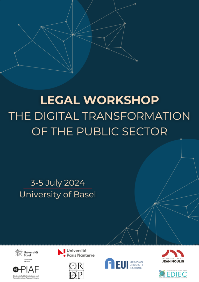 Legal workshop : The digital transformation of the public sector