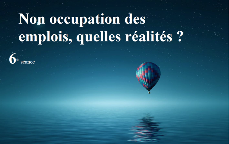 Cycle de conférences autour de l’emploi public -6e séance